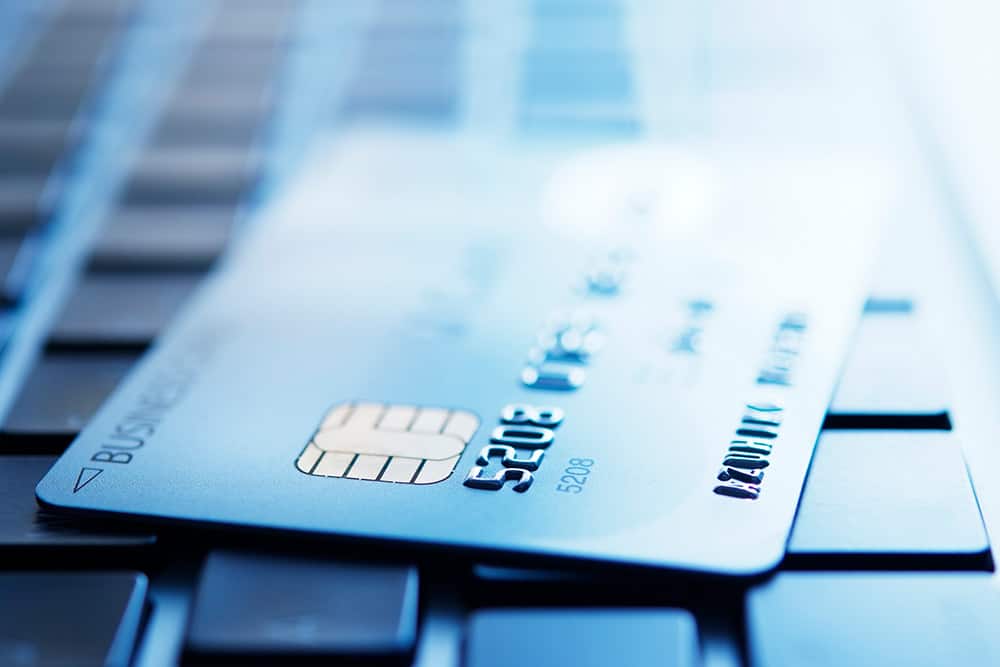 close up shot of a credit card